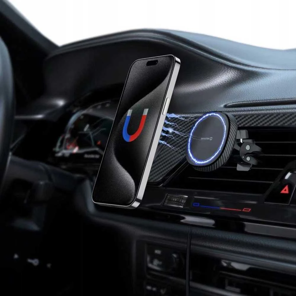 „Swissten MagStick“ kompaktiškas magnetinis automobilio laikiklis (suderinamas su „MagSafe“)