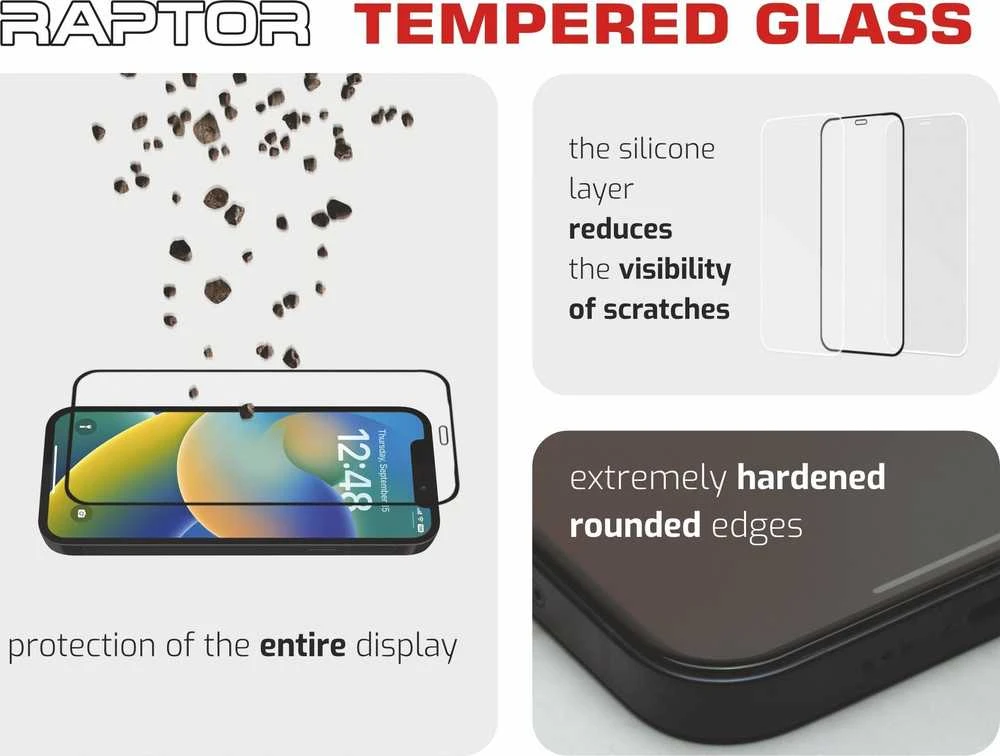 Swissten Raptor Diamond Ultra Clear 3D grūdintas stiklas, skirtas iPhone 15 Pro