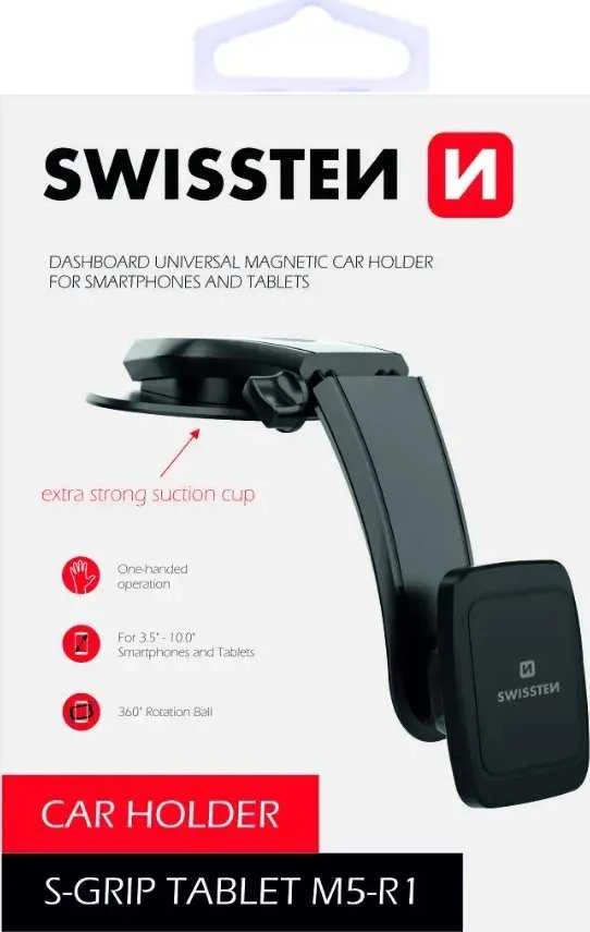 Swissten S-GRIP-M5-R1 Premium universalus magnetinis automobilio skydelio laikiklis
