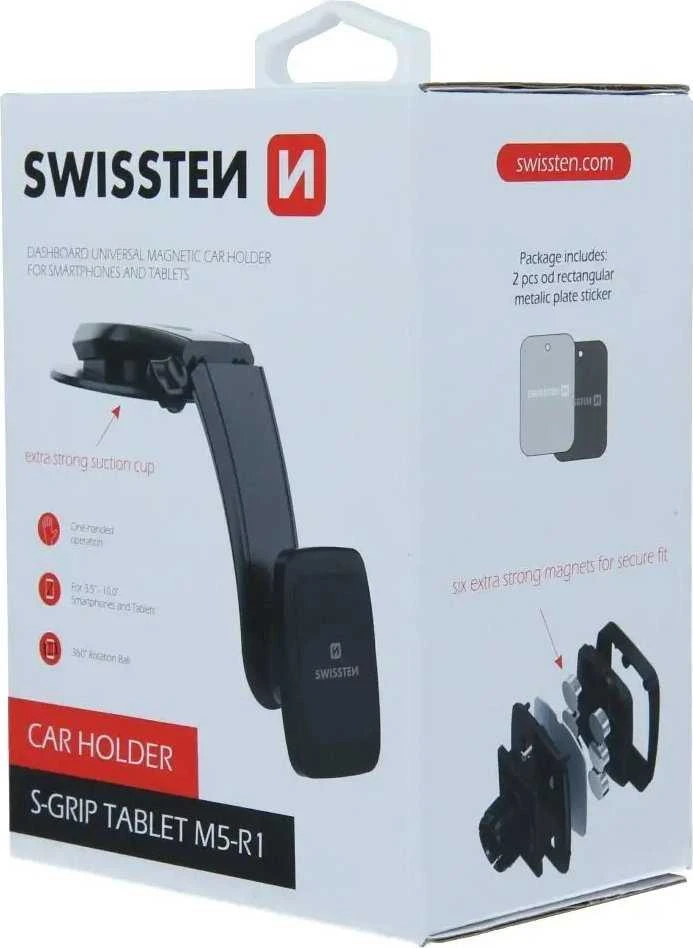 Swissten S-GRIP-M5-R1 Premium universalus magnetinis automobilio skydelio laikiklis