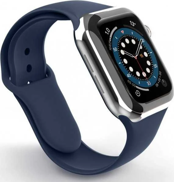 Išmaniojo laikrodžio Apple 1/2/3/4/5/6/SE silikoninis dirželis, Mėlynos spalvos, 38/40mm
