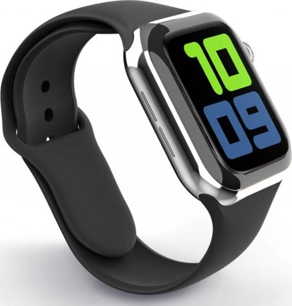 Swissten Išmaniojo laikrodžio Apple 1/2/3/4/5/6/SE silikoninis dirželis, Juodos spalvos, 42/44mm