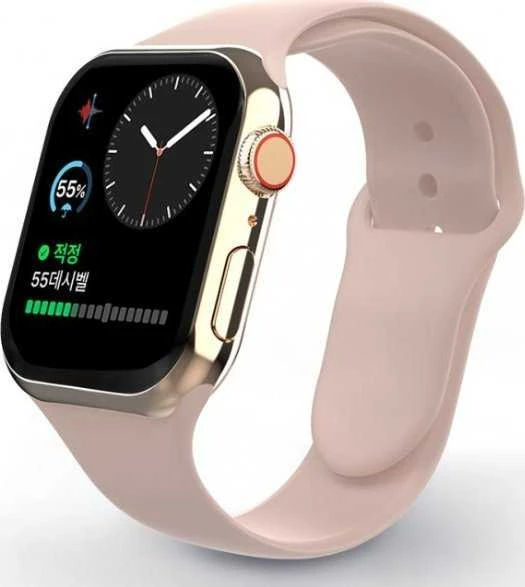 Swissten Išmaniojo laikrodžio Apple 1/2/3/4/5/6/SE silikoninis dirželis, Rožinės spalvos, 42/44mm