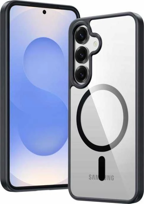 Swissten Skaidrus Jelly Magstick metalinis dėklas, skirtas Samsung Galaxy S25 Plus 5G
