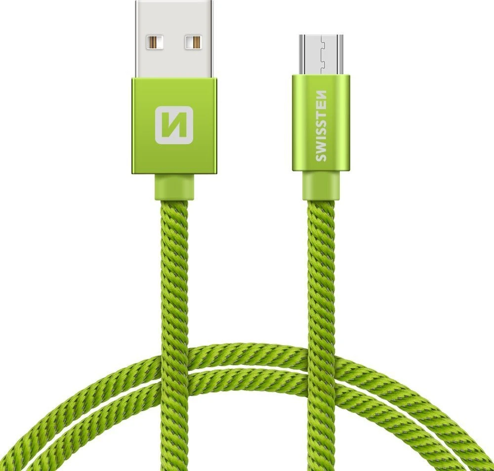 Swissten Textile Quick Charge Universalus Micro USB duomenų ir įkrovimo kabelis 2m