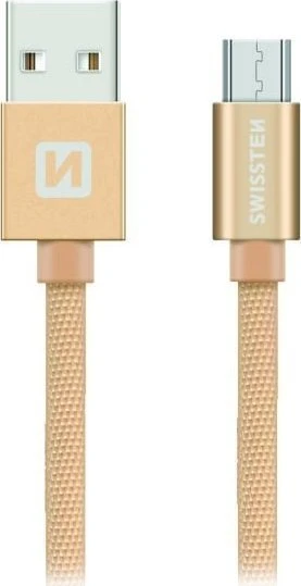 Swissten Textile Quick Charge Universalus Micro USB duomenų ir įkrovimo kabelis 2m
