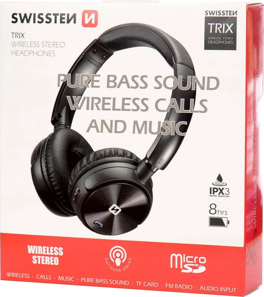 Ausinės Swissten TRIX Juodas (52510500)