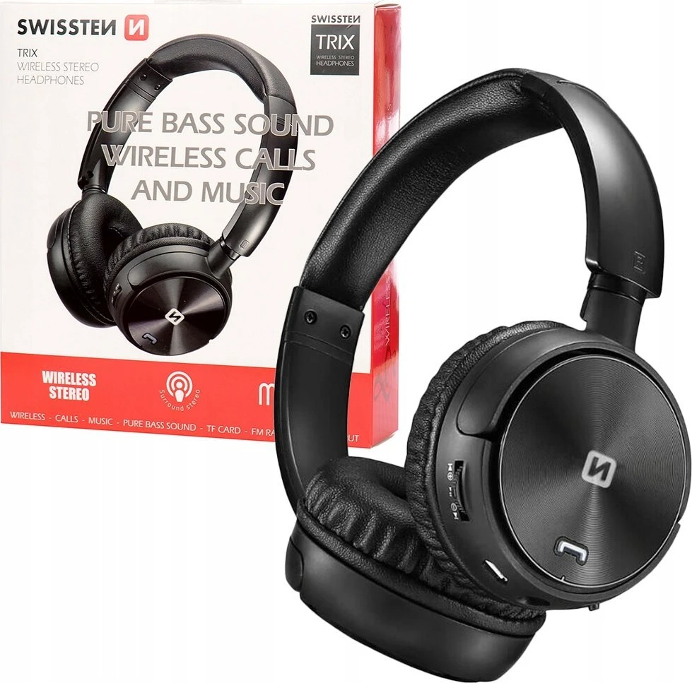 Ausinės Swissten TRIX Juodas (52510500)