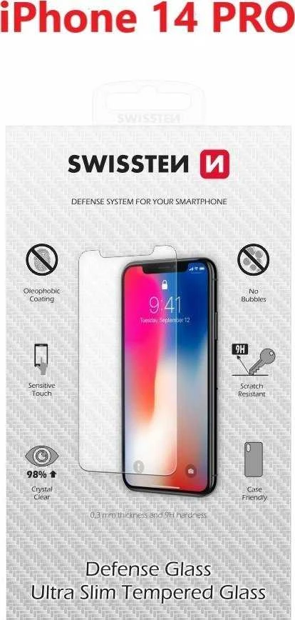Swissten Ultra Slim Tempered Glass Premium 9H ekrano apsauga Apple iPhone 14 Pro