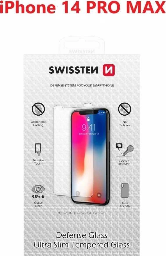 Swissten Ultra Slim Tempered Glass Premium 9H ekrano apsauga Apple iPhone 14 Pro Max