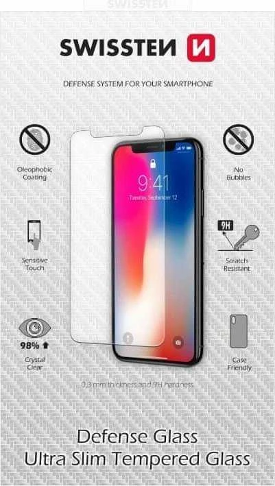 SWISSTEN Apsauginis grūdintas stiklas 2.5D, skirtas Apple iPhone 12 ir 12 Pro