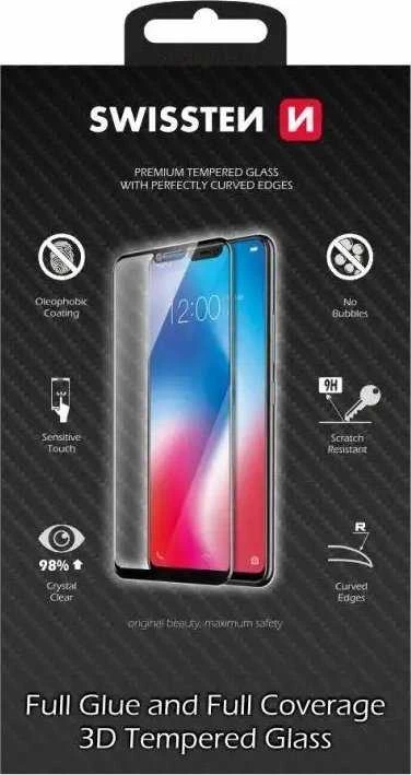 Swissten Ultra Durable Full Face grūdintas stiklas Apple iPhone 12 PRO MAX Juodas