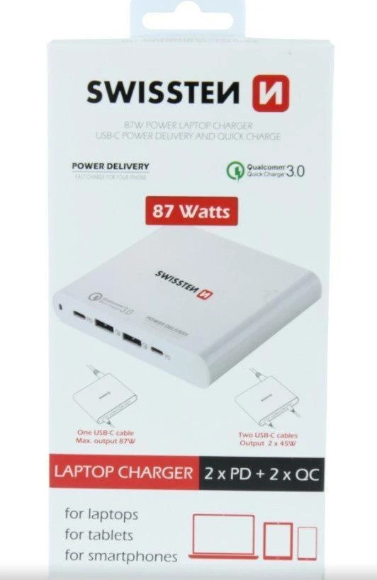 Swissten nešiojamojo kompiuterio maitinimo adapteris 87 W 4,3 A 20 V (22013340)