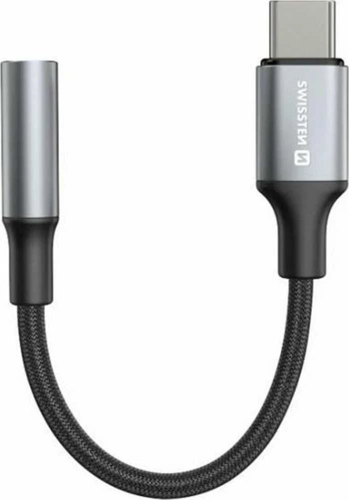 Swissten USB-C į 3.5 mm adapteris su pintas laidu