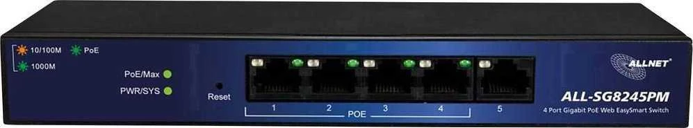 Šakotuvas Nezatříděno 5P ALLNET ALL-SG8245PM POE+ M