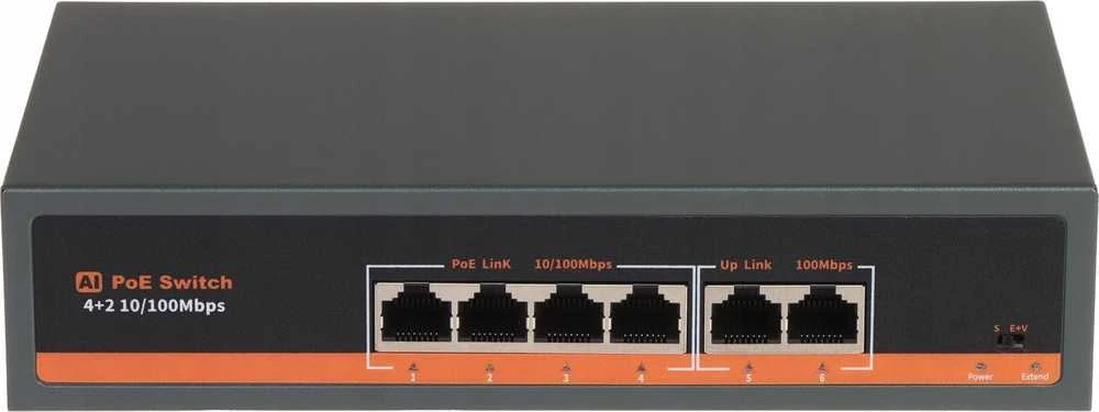 Šakotuvas SWITCH POE APTI-POE0402-60W-V2 4 PRIEVADŲ