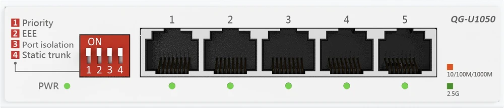 Šakotuvas Asus | QG-U1050 | Komutatorius, 5 prievadų | Nevaldomas | Stalinis kompiuteris