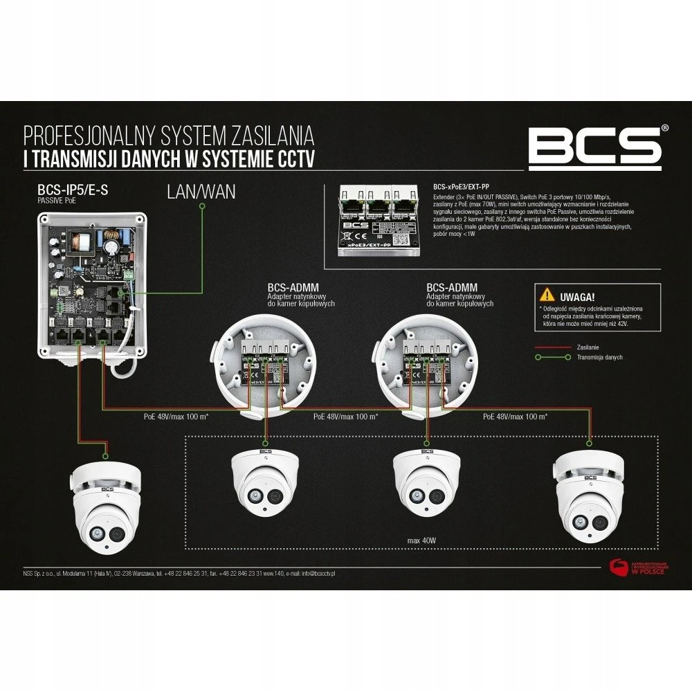 Šakotuvas Bcs Power BCS-xPoE3/EXT-PP