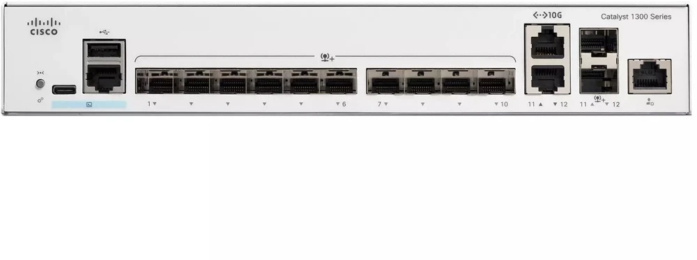 Šakotuvas Cisco CATALYST 1300 12-PORT SFP+ - 2X10GE SHARED