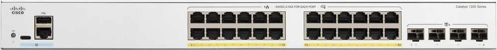 Šakotuvas Cisco CATALYST 1200 24-PORT GE FULL - POE 4X10G SFP+