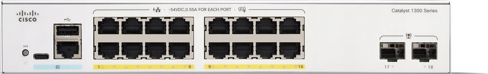Šakotuvas Cisco Catalyst C1300-16P-2G