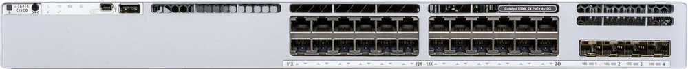 Šakotuvas Cisco 9300L 24P 8MGIG NETWORK - ADVANTAGE 4X10G UPLINK