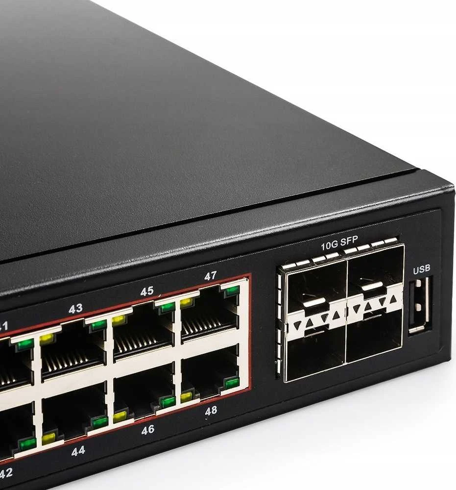 Šakotuvas Cudy GS2048PS4 Valdomas L2 Gigabit Ethernet (10/100/1000) Maitinimas per Ethernet (PoE) Juodas