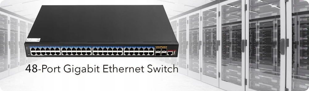 Šakotuvas Valdomas Komutatorius - Cudy GS5048S4 L3 Gigabit Ethernet 48 Prievadai Juodas
