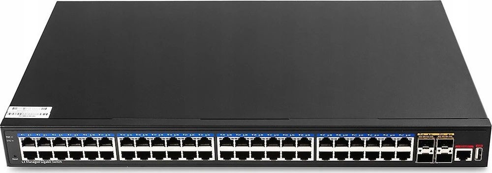 Šakotuvas Valdomas Komutatorius - Cudy GS5048S4 L3 Gigabit Ethernet 48 Prievadai Juodas