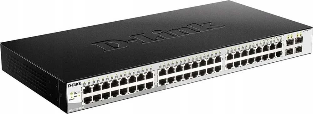 Šakotuvas D-Link DGS-1210-52/ME/E 48 prievadų 10/100/1000BASE-T + 4 prievadų 1 Gbps SFP prievadai Metro Ethernet