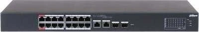 Šakotuvas Dahua Technology DH-CS4218-16ET-135 tinklo komutatorius Valdomas L2 Gigabit Ethernet (10/100/1000) Maitinimas per Eternetą (PoE) Juoda