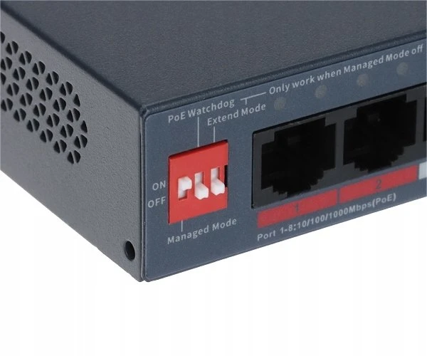 Šakotuvas SWITCH POE CS4010-8GT-110 10 PRIEVADŲ, 8 PoE DAHUA
