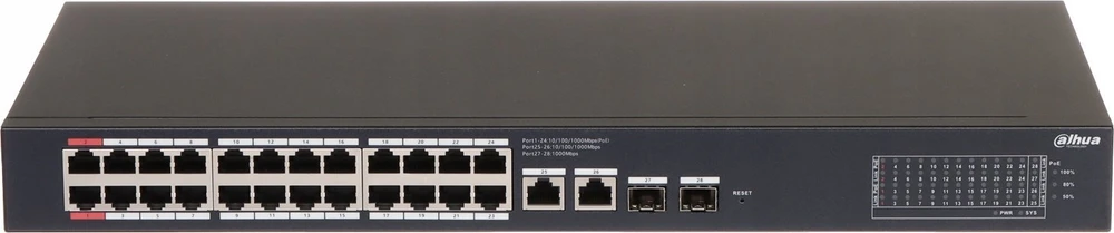 Šakotuvas Jungiklis POE CS4228-24GT-240 24 prievadų SFP DAHUA