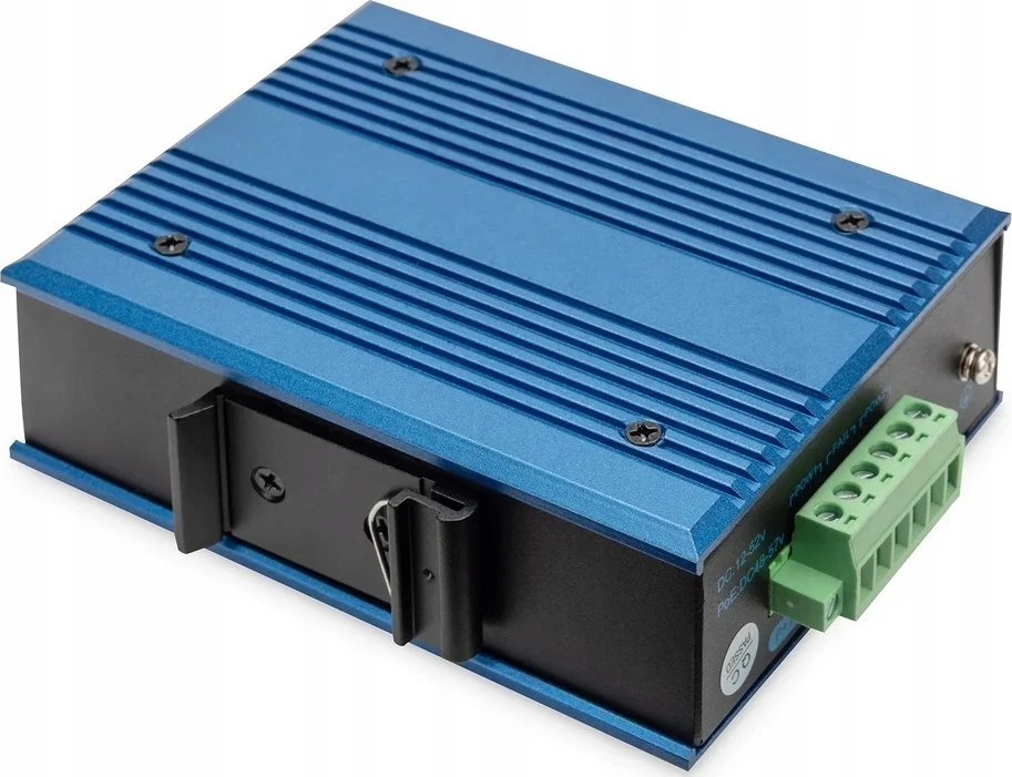Šakotuvas DIGITUS Switch Ind. 4-Port 10/100 30W PoE Nevaldoma mėlyna