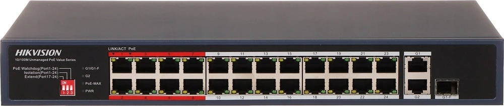 Šakotuvas Jungiklis POE DS-3E0326P-E/M(C) 24 PRIEVADŲ SFP Hikvision