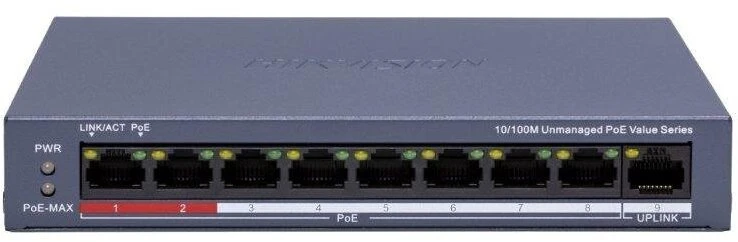 Šakotuvas Switch Hikvision DS-3E0109P-E/M(C)