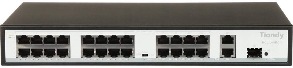 Šakotuvas Hikvision TIANDY POE jungiklis TC-P3S027 SPEC:H/2421/AT/260 24 prievadų SFP