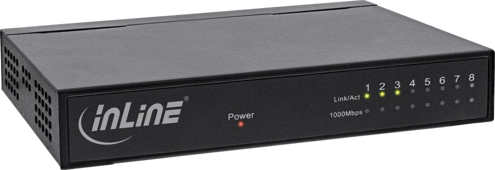 Šakotuvas InLine Gigabit Network Switch 8 prievadų, 1GBit/s, stalinis, be ventiliatoriaus
