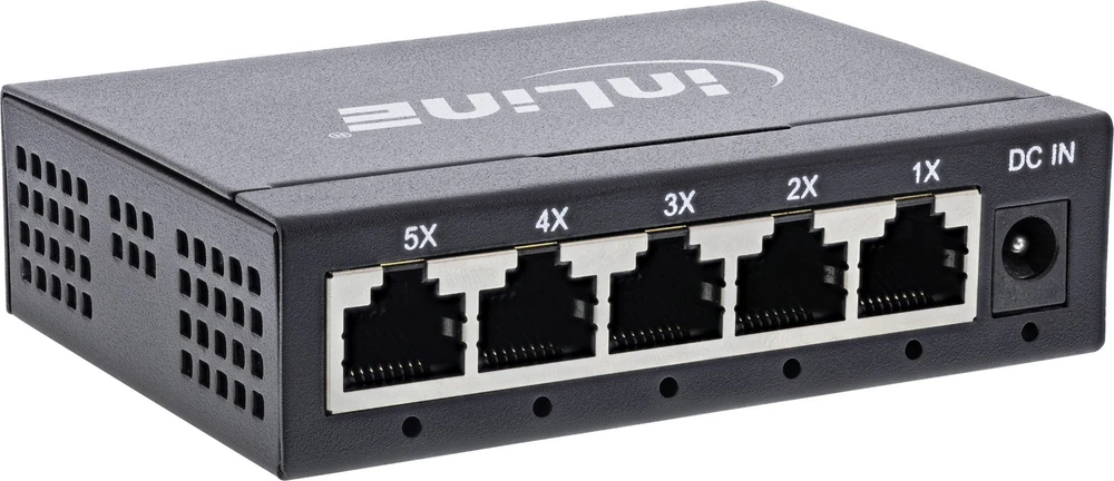 Šakotuvas InLine Gigabit Network Switch 5 prievadų, 1GBit/s, be ventiliatoriaus