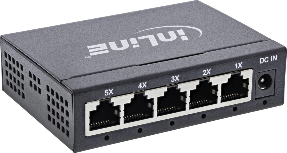 Šakotuvas InLine Gigabit Network Switch 5 prievadų, 1GBit/s, be ventiliatoriaus