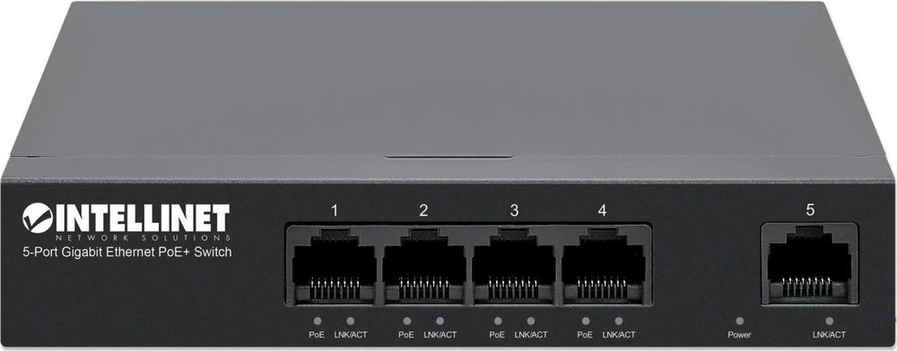 Šakotuvas ITL Intellinet 561792 tinklo komutatorius Gigabit Ethernet (10/100/1000) Maitinimas per Eternetą (PoE) Juoda
