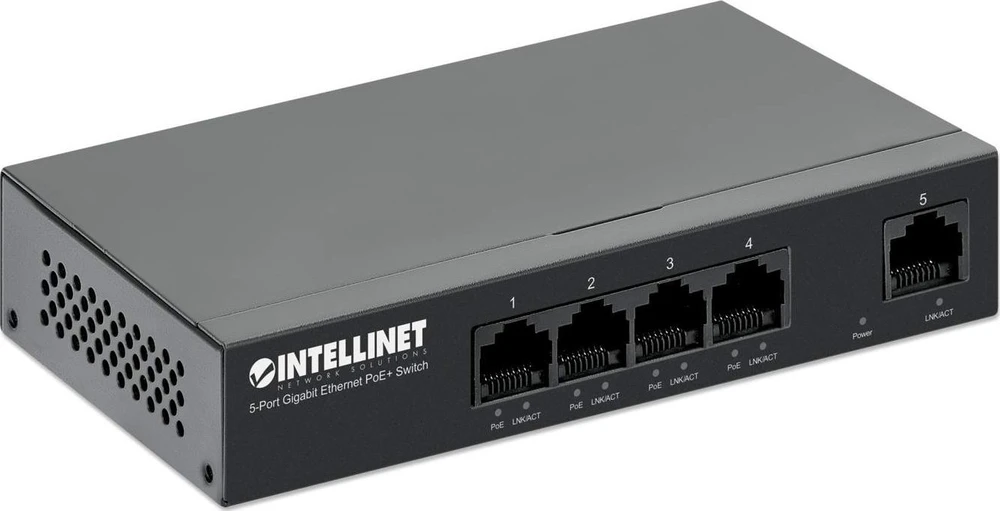 Šakotuvas ITL Intellinet 561792 tinklo komutatorius Gigabit Ethernet (10/100/1000) Maitinimas per Eternetą (PoE) Juoda
