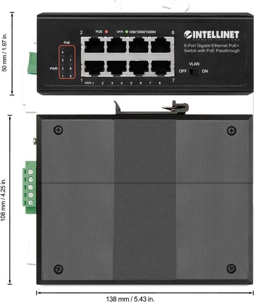 Šakotuvas Switch Intellinet Network Solutions Railmount Gigabit (561624)
