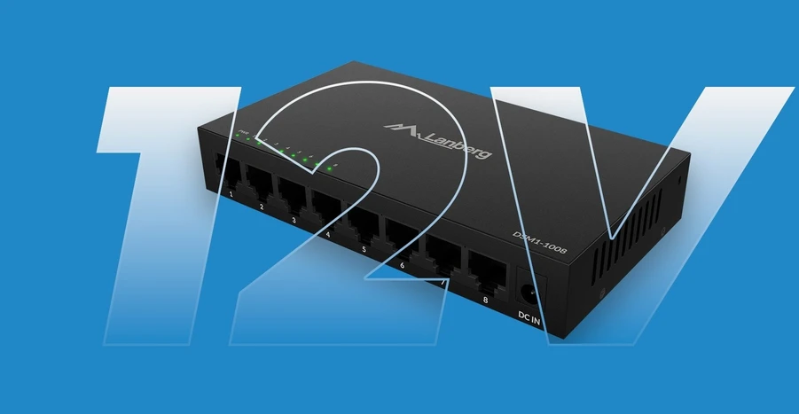 Šakotuvas LANBERG DSM1-1008 SWITCH 8X 1GB/S UNMANAGED GIGABIT ETHERNET DESKTOP 12V (METAL CASE)