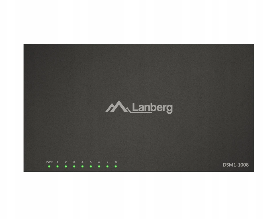 Šakotuvas LANBERG DSM1-1008 SWITCH 8X 1GB/S UNMANAGED GIGABIT ETHERNET DESKTOP 12V (METAL CASE)