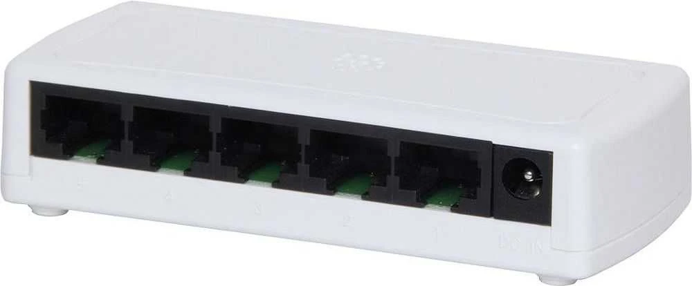 Šakotuvas „Manhattan Fast Ethernet“ biuro jungiklis, 5 prievadų, kompaktiškas, plastikinis, 560672
