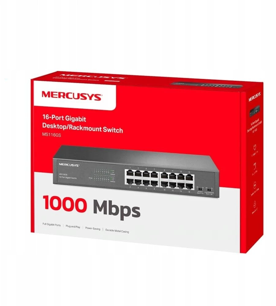 Šakotuvas Switch Mercusys MS116GS (MS116GS(UN))