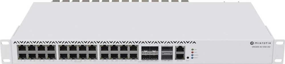 Maršrutizatorius MIKROTIK CRS326-4C+20G+2Q+RM komutatorius 20x RJ45 2.5G 4x 2.5G ETH/10G SFP+ derinys 2x 40G QSFP+
