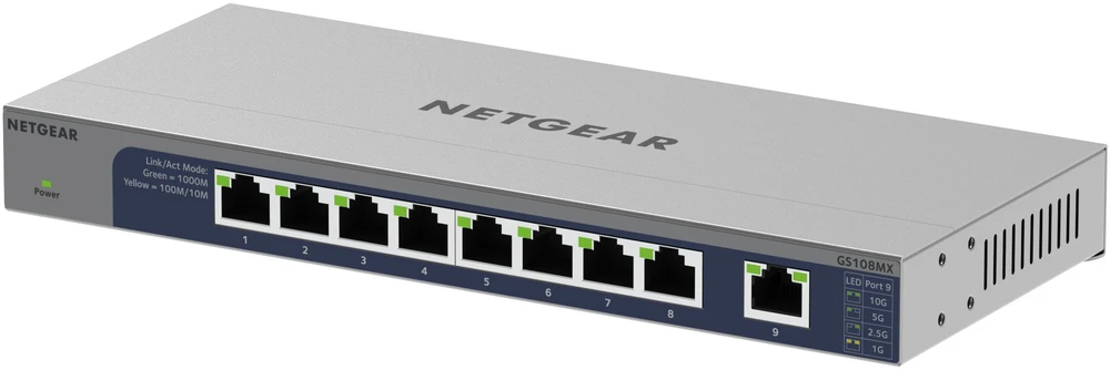 Šakotuvas Netgear 8X 1G PORT UNMANAGED SWITCH - 10G/MULTI-GIG UPLINK PORT