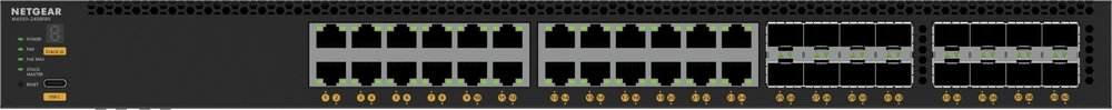 Šakotuvas Netgear Jungiklis XSM4340V 24x10GE PoE++ 8xSFP28